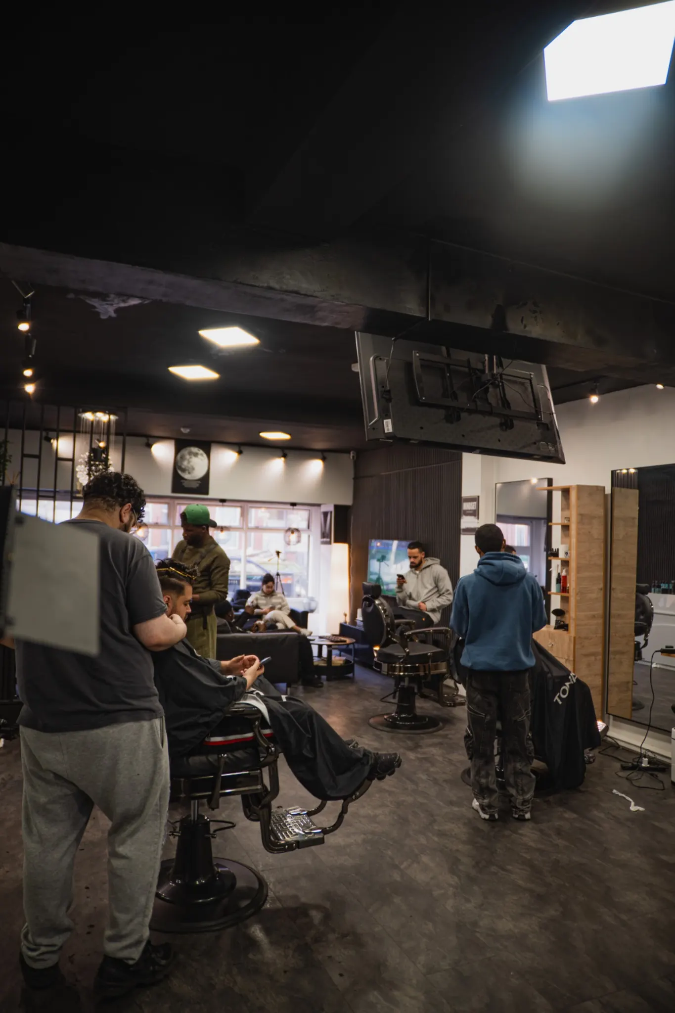 Tonis Barbers shop interior in Crumpsall, Manchester